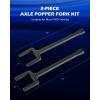 imageOrion Motor Tech 2 Piece Axle Popper Kit Inner CV Axle Removal Tool Set for CV Axle Tie Rod and Ball Joint Removal on Front Wheel Drive Cars Fork and Shim Tool with 14quot Long 2quot Opening