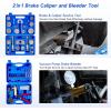 imageOrion Motor Tech 2 in 1 Brake Caliper Compression Tool ampamp Brake Bleeder Kit Handheld Vacuum Pump Brake Bleeder Tool Set Disc Brake Pad Service Tool with Thrust Bolt Retaining Plates ampamp 18 Adapters