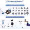 imageOrion Motor Tech 2 in 1 Brake Caliper Compression Tool ampamp Brake Bleeder Kit Handheld Vacuum Pump Brake Bleeder Tool Set Disc Brake Pad Service Tool with Thrust Bolt Retaining Plates ampamp 18 Adapters