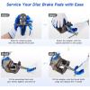 imageOrion Motor Tech 2 in 1 Brake Caliper Compression Tool ampamp Brake Bleeder Kit Handheld Vacuum Pump Brake Bleeder Tool Set Disc Brake Pad Service Tool with Thrust Bolt Retaining Plates ampamp 18 Adapters