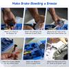 imageOrion Motor Tech 2 in 1 Brake Caliper Compression Tool ampamp Brake Bleeder Kit Handheld Vacuum Pump Brake Bleeder Tool Set Disc Brake Pad Service Tool with Thrust Bolt Retaining Plates ampamp 18 Adapters