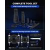 imageOrion Motor Tech 2 in 1 Bushing Driver Tool ampamp Bearing Press Kit Complete Bushing ampamp Bearing Service Kit with 2quot and 3quot Jaws 5 Ton Capacity Bearing Separator Heavy Duty Wheel Bearing Puller Tool Set