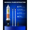 imageOrion Motor Tech 200mL Manual Fluid Extractor and Filler Syringe Style Pump for Power Steering Transmission Gear Oil ampamp Brake Fluid Changes Hand Vacuum Pump for ATV Boat Automotive Fluid Extractionorange