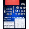 imageOrion Motor Tech 24pcs Brake Caliper Tool Heavy Duty Brake Caliper Compression Tool Caliper Piston Tool for Brake Pad Replacement Reset with Thrust Bolt Assemblies Retaining Plates 18 Disc AdaptersRed