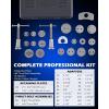 imageOrion Motor Tech 24pcs Brake Caliper Tool Heavy Duty Brake Caliper Compression Tool Caliper Piston Tool for Brake Pad Replacement Reset with Thrust Bolt Assemblies Retaining Plates 18 Disc AdaptersBlack