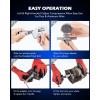 imageOrion Motor Tech 24pcs Brake Caliper Tool Heavy Duty Brake Caliper Compression Tool Caliper Piston Tool for Brake Pad Replacement Reset with Thrust Bolt Assemblies Retaining Plates 18 Disc AdaptersRed