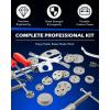 imageOrion Motor Tech 32pc Dual Brake Tools 2 in 1 Disc Brake Caliper Tool Set and Drum Brake Tool Kit Brake Caliper Tool and Brake Drum Tool with Brake Spring Tool Pliers Installer Remover AdjusterRed