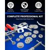 imageOrion Motor Tech 32pc Dual Brake Tools 2 in 1 Disc Brake Caliper Tool Set and Drum Brake Tool Kit Brake Caliper Tool and Brake Drum Tool with Brake Spring Tool Pliers Installer Remover AdjusterBlue