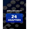 imageOrion Motor Tech 35 Piece Disc Brake Caliper Tool Kit Heavy Duty Brake Caliper Compression Tool Kit for Brake Pad Replacement Brake Piston Caliper Compressor Tool with 24 Adapters Fits Most VehiclesBlue