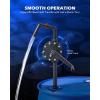 imageOrion Motor Tech 55 Gallon Drum Pump Rotary Barrel Pump for Transfer of Chemicals Acidic Solutions Fuel Water Based Fluids Fits 5 to 55 Gallon Drums Hand Water Pump Black