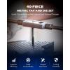 imageOrion Motor Tech 80pc Tap and Die Set in SAE and Metric Sizes Metric and Standard Tap Set and Die Tool Set for Internal and External Threading40 pc Metric
