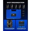 imageOrion Motor Tech 8pc Axle Nut Socket Set 12 in Drive Metric 12 Point CRMO Axle Nut Impact Socket Set ExtraDeep Spindle Axle Nut Sockets with Storage Case 14mm 17mm 19mm 30mm 32mm 34mm 35mm 36mm