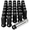 imageOrion Motor Tech 91618 Wheel Lug Nuts 32 Pack Black 916 x 18 Trim Lug Nuts 2 inches Tall Spline Drive Cone Seat Compatible with Dodge 19942011 Ram 2500 3500 Aftermarket Wheel 8x65 5x55Black
