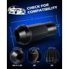 imageOrion Motor Tech 91618 Wheel Lug Nuts 32 Pack Black 916 x 18 Trim Lug Nuts 2 inches Tall Spline Drive Cone Seat Compatible with Dodge 19942011 Ram 2500 3500 Aftermarket Wheel 8x65 5x55Black