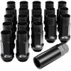 imageOrion Motor Tech 91618 Wheel Lug Nuts 32 Pack Black 916 x 18 Trim Lug Nuts 2 inches Tall Spline Drive Cone Seat Compatible with Dodge 19942011 Ram 2500 3500 Aftermarket Wheel 8x65 5x55Black