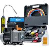 imageOrion Motor Tech AC Vacuum Pump and Gauge Set 13 hp 4 cfm Vacuum Pump Manifold Gauge Kit with Leak Detector 4 Hoses ampamp Accessories for R134a R22 R410a AC Vacuum Pump Kit for Auto HVAC Systems40 CFM4 way