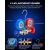 imageOrion Motor Tech AC Vacuum Pump and Gauge Set 13 hp 4 cfm Vacuum Pump Manifold Gauge Kit with Leak Detector 4 Hoses ampamp Accessories for R134a R22 R410a AC Vacuum Pump Kit for Auto HVAC Systems35 CFM3 way