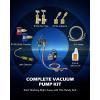 imageOrion Motor Tech AC Vacuum Pump and Gauge Set 13 hp 4 cfm Vacuum Pump Manifold Gauge Kit with Leak Detector 4 Hoses ampamp Accessories for R134a R22 R410a AC Vacuum Pump Kit for Auto HVAC Systems40 CFM4 way