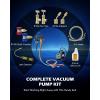 imageOrion Motor Tech AC Vacuum Pump and Gauge Set 13 hp 4 cfm Vacuum Pump Manifold Gauge Kit with Leak Detector 4 Hoses ampamp Accessories for R134a R22 R410a AC Vacuum Pump Kit for Auto HVAC Systems45 CFM4 way