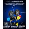 imageOrion Motor Tech AC Vacuum Pump and Gauge Set 13 hp 4 cfm Vacuum Pump Manifold Gauge Kit with Leak Detector 4 Hoses ampamp Accessories for R134a R22 R410a AC Vacuum Pump Kit for Auto HVAC Systems40 CFM4 way