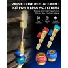 imageOrion Motor Tech AC Valve Core Removal Tool R134a R1234yf R22 Valve Core Remover Installer Tool Kit for Automotive Air Conditioning Systems AC Valve Core Tool for Standard JRA and Schrader Valve