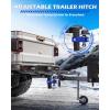 imageOrion Motor Tech Adjustable Trailer Hitch Fits 2 in Receiver 6 in Drop ampamp Rise Hitch 12500 LBS GTW Class 3 4 Hitch Heavy Duty Aluminum Drop Hitch for Truck with Three AntiTheft Locking Hitch PinsBlackBlue