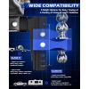 imageOrion Motor Tech Adjustable Trailer Hitch Fits 2 in Receiver 6 in Drop ampamp Rise Hitch 12500 LBS GTW Class 3 4 Hitch Heavy Duty Aluminum Drop Hitch for Truck with Three AntiTheft Locking Hitch PinsBlackBlue