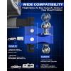 imageOrion Motor Tech Adjustable Trailer Hitch Fits 2 in Receiver 6 in Drop ampamp Rise Hitch 12500 LBS GTW Class 3 4 Hitch Heavy Duty Aluminum Drop Hitch for Truck with Three AntiTheft Locking Hitch PinsBlackBlue