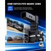 imageOrion Motor Tech Adjustable Trailer Hitch Fits 2quot Receiver 5quot Drop Hitch with 2quot ampamp 2516quot Balls AntiTheft Steel Tow Hitch Stowable Ball Mount with 15000 lb GTW for Class III ampamp IV Vehicles25 Shank  5 Drop