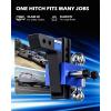 imageOrion Motor Tech Adjustable Trailer Hitch Heavy Duty Drop Hitch 2 inch Receiver 6quot Drop ampamp Rise Hitch with 2quot ampamp 2516quot Balls 360 DualBall Mount with 12500 lb Towing Capacity for Class III ampamp IV