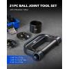 imageOrion Motor Tech Ball Joint Press Kit 21Piece Master Ball Joint Removal Tool with CFrame HeavyDuty Brake Anchor Pin U Joint Ball Joint Press Tool for 2WD and 4WD Carsblack Cframe
