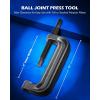 imageOrion Motor Tech Ball Joint Press Kit C Frame Press for Ball Joints U Joints Brake Anchor Pins and Wheel Studs U Joint Removal Tool Set with C Frame Press and 2 Screws for Joint Replacement