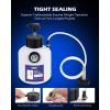 imageOrion Motor Tech Brake Bleeder Kit One Person 25L Brake Fluid Extractor Compatible with Ford VW BMW More Brake Pressure Bleeder with 26qt Bottle Vacuum Gauge Hose Cap Wrench ampamp European AdapterBlue