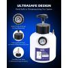 imageOrion Motor Tech Brake Bleeder Kit One Person 25L Brake Fluid Extractor Compatible with Ford VW BMW More Brake Pressure Bleeder with 26qt Bottle Vacuum Gauge Hose Cap Wrench ampamp European AdapterBlue