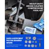 imageOrion Motor Tech Brake Caliper Tool Set 34pc Master Brake Caliper Compressor Tool Kit with 11 Adapters ampamp Swivel Brake Pad Spreader Tool Caliper Piston Compressor Tools with Brake Line Cutter Bender