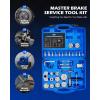 imageOrion Motor Tech Brake Caliper Tool Set 34pc Master Brake Caliper Compressor Tool Kit with 11 Adapters ampamp Swivel Brake Pad Spreader Tool Caliper Piston Compressor Tools with Brake Line Cutter Bender