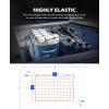 imageOrion Motor Tech Cargo Net for Trailer 5x7 Truck Cargo Net Utility Trailer Net 10x14 Max Stretch Size Truck Bed Net with 18 Carabiners Storage Bag 5 x 7 ft BlackOrange
