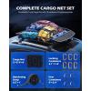 imageOrion Motor Tech Cargo Net for Trailer 5x7 Truck Cargo Net Utility Trailer Net 10x14 Max Stretch Size Truck Bed Net with 18 Carabiners Storage Bag 5 x 7 ft BlackBlack