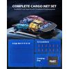 imageOrion Motor Tech Cargo Net for Trailer 5x7 Truck Cargo Net Utility Trailer Net 10x14 Max Stretch Size Truck Bed Net with 18 Carabiners Storage Bag 5 x 7 ft BlackBlack