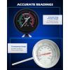 imageOrion Motor Tech Coolant Pressure Tester Kit 19pc Radiator Pressure Tester Kit with 15 Radiator Adapters ampamp Wrench Cooling System Pressure Tester Kit with Vacuum Pump ampamp Probe ThermometerBlue