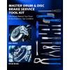 imageOrion Motor Tech Drum Brake Tool Kit 15pc Master Drum ampamp Disc Brake Tool Kit with Brake Spring Pliers Brake Caliper Brushes ampamp Drum Brake Spring Tool Brake Caliper Socket Set for Bolt Removal