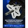 imageOrion Motor Tech Harmonic Balancer Puller Kit 49pc Power Steering Pulley Puller Installer Tool Set Heavy Duty Steering Wheel Puller Tool Kit for Flange Type Gear and Crank Puller with Storage Case
