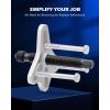 imageOrion Motor Tech Harmonic Balancer Puller Kit Power Steering Pulley Puller Installer Tool Set Automotive Steering Wheel Puller Tool Kit Flange Type Gear and Crank Puller Setblue