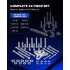 imageOrion Motor Tech Harmonic Balancer Puller Kit Power Steering Pulley Puller Installer Tool Set Automotive Steering Wheel Puller Tool Kit Flange Type Gear and Crank Puller Setblue