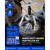 imageOrion Motor Tech Heavy Duty Hub Puller Kit Wheel Hub Removal Tool with Adjustable Hooks Large Brake Drum Puller with Hydraulic Ram Mechanical Hub Puller Tool Set for Cars Trucks Large Vehicles