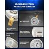 imageOrion Motor Tech Hydraulic Pressure Test Kit with 3 Gauges 3500 5500 9000 psi 8 Test Couplings Quick Connector ampamp 3 Test Hoses Hydraulic Gauge Kit for Excavator Construction Machinery