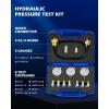 imageOrion Motor Tech Hydraulic Pressure Test Kit with 3 Gauges 3500 5500 9000 psi 8 Test Couplings Quick Connector ampamp 3 Test Hoses Hydraulic Gauge Kit for Excavator Construction Machinery