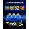 imageOrion Motor Tech Hydraulic Pressure Test Kit with 3 Gauges 3500 5500 9000 psi 8 Test Couplings Quick Connector ampamp 3 Test Hoses Hydraulic Gauge Kit for Excavator Construction Machinery