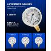 imageOrion Motor Tech Hydraulic Pressure Test Kit with 4 Gauges 1300 3500 5500 9000 psi 9 Test Couplings Quick Connector ampamp 3 Test Hoses Hydraulic Gauge Kit for Excavator Construction Machinery