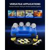imageOrion Motor Tech Hydraulic Pressure Test Kit with 4 Gauges 1300 3500 5500 9000 psi 9 Test Couplings Quick Connector ampamp 3 Test Hoses Hydraulic Gauge Kit for Excavator Construction Machinery